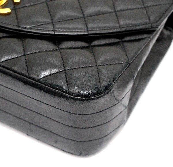 CHANEL シャネル マトラッセ ヴィンテージ 黒 シャネル CHANEL ヴィンテージ マトラッセ シングルフラップ チェーン