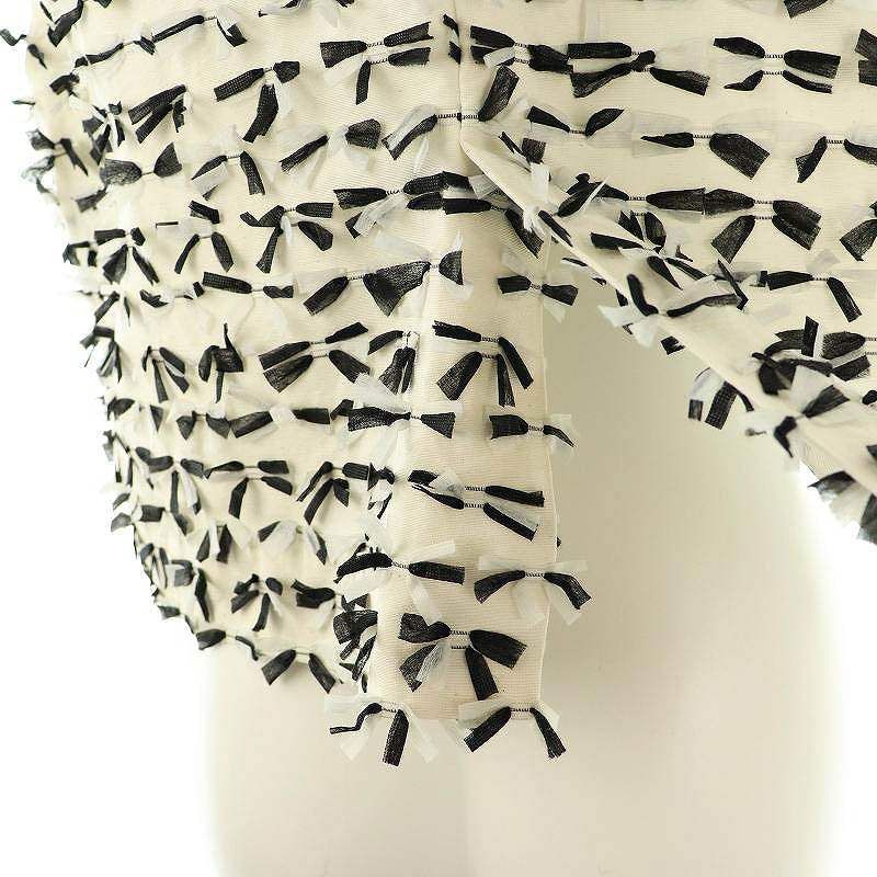 ヨリ シロコン 23SS ミニリボンショートジレ ベスト 36 ホワイト