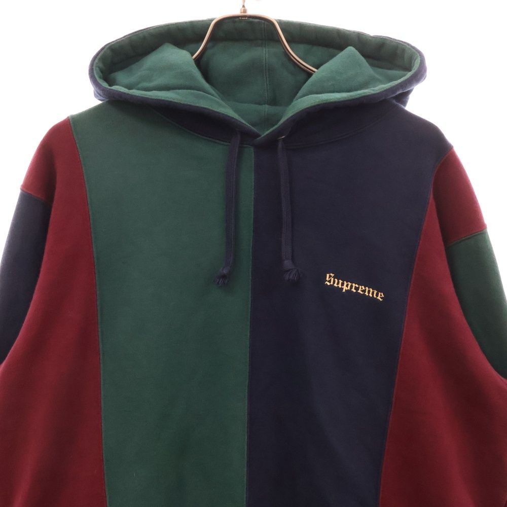 SUPREME シュプリーム 18AW Tricolor Hooded Sweatshirt シュプリーム トリコロールフーデッドスウェットシャツ プルオーバー パーカー ホワイト SUPREME (シュプリーム) 18AW Tricolor Hooded Sweatshirt
