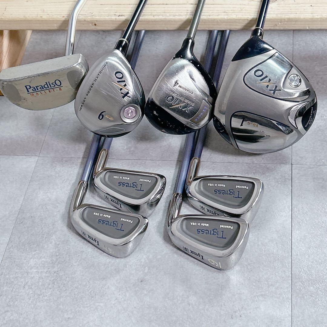 X933 XXIO LYNX レディース ゴルフ クラブ ハーフセット 黒 白