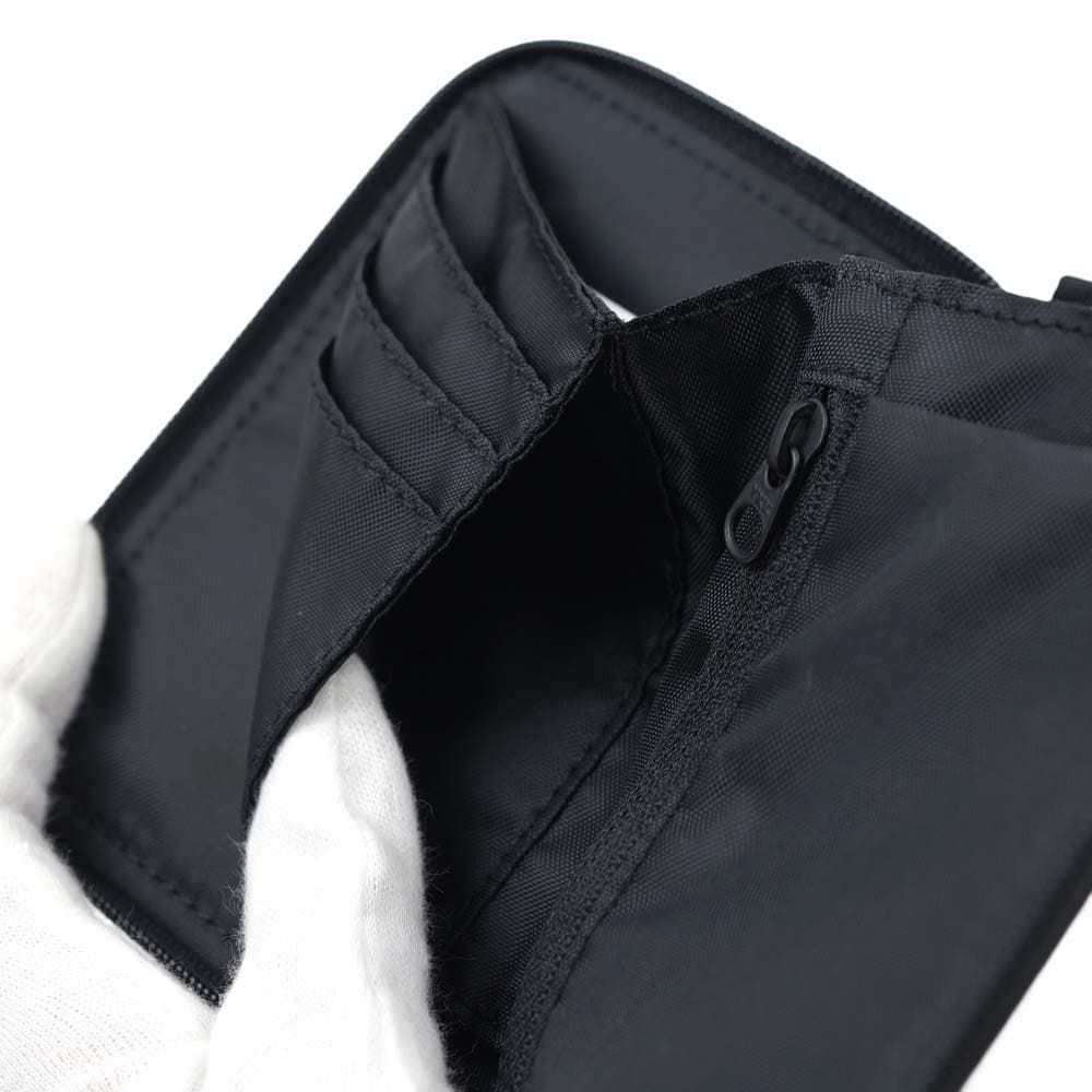 NORTH LEATHER 黒　二つ折り財布 ザノースフェイス 二つ折り財布 ラウンドファスナー メンズ レディース