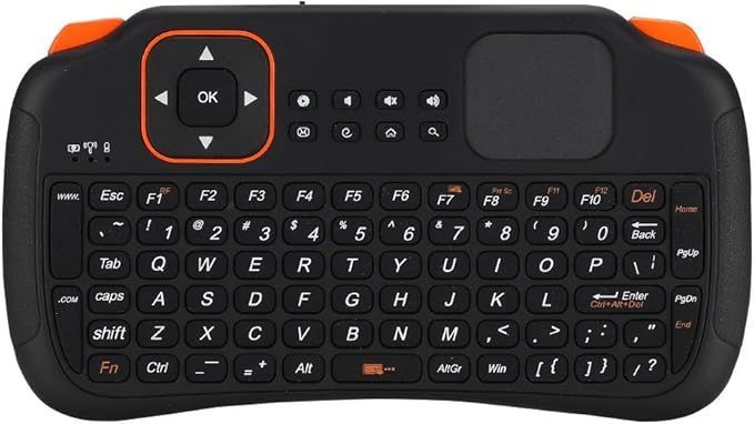 【在庫処分】2.4G ワイヤレスキーパッド USB ミニキーボード、タッチパッド付き、83 キー、ゲーム HTPC コントロール用
