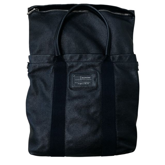 バレンシアガ 437364 サープラス トートバッグ ハンドバッグ 肩掛け ロゴ レザー キャンバス ブラック BALENCIAGA NEXPOTALLINN_EU