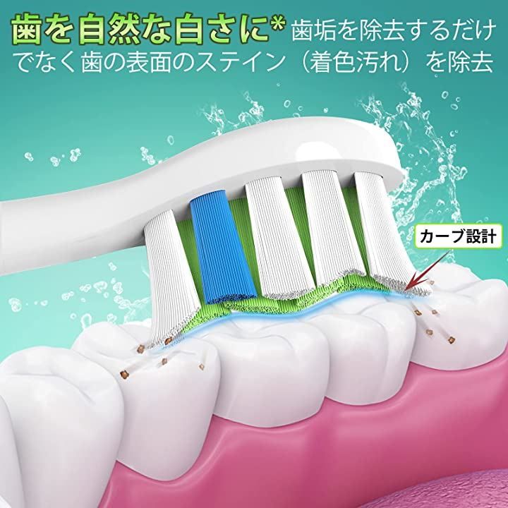 Trustnice 互換ブラシ 進化版 替えブラシ フィリップス ソニッケアー 電動歯ブラシ 用の ダイヤモンドクリーン philips sonicare 対応 歯ブラシ替え 白 8本入(白)