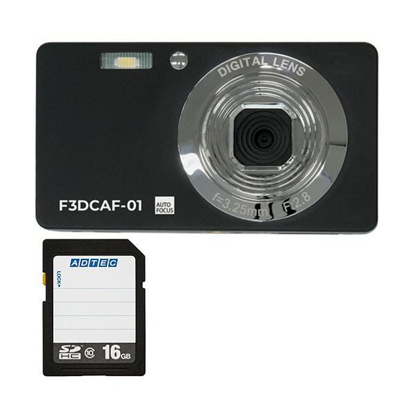 コンパクトデジタルカメラ F3DCAF-01 SDHCメモリカード 16GB 1セット