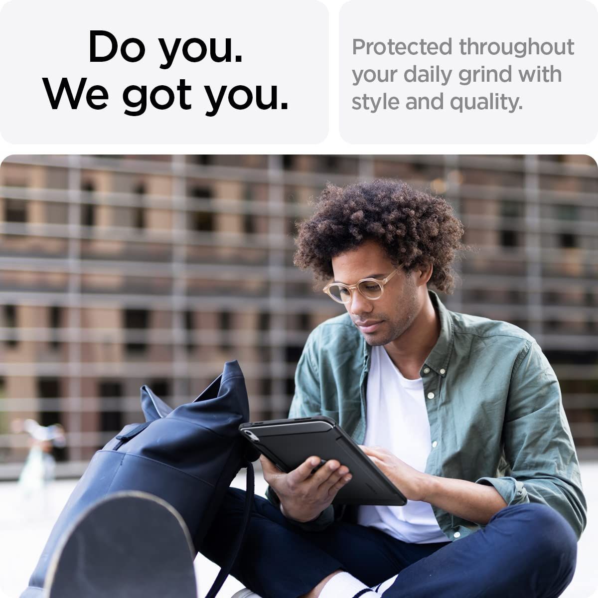 【特売】Spigen iPad 10世代 ケース (2022) 対応 10.9インチ ペンシル カバー 米軍MIL規格取得 耐衝撃 スリム すり傷 防止 TPU 指紋防止 滑り止め ラギッド・アーマー ACS05552 (ブラック)