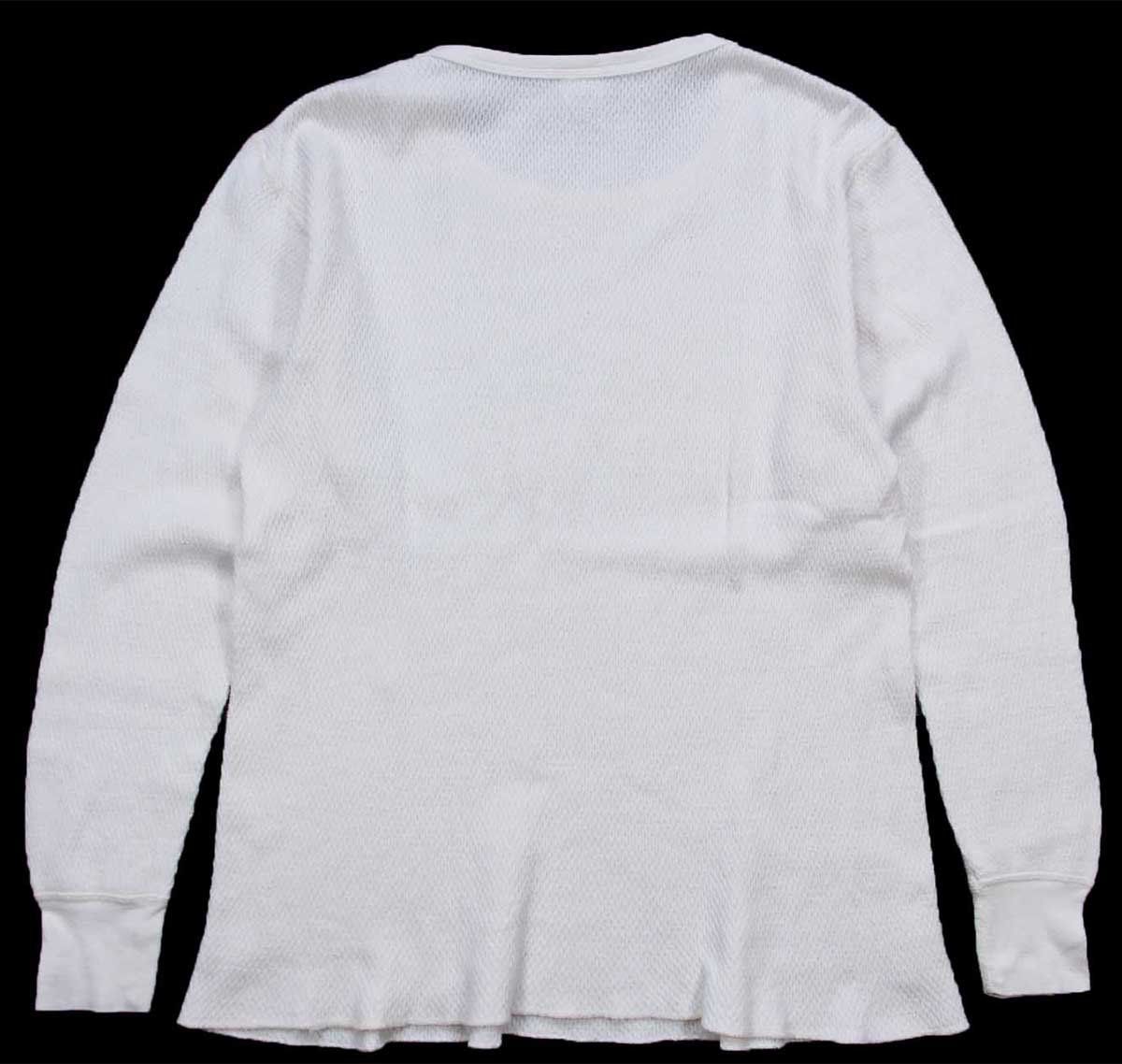 80s USA製 JOCKEY コットン サーマルシャツ ナチュラル L☆オールド