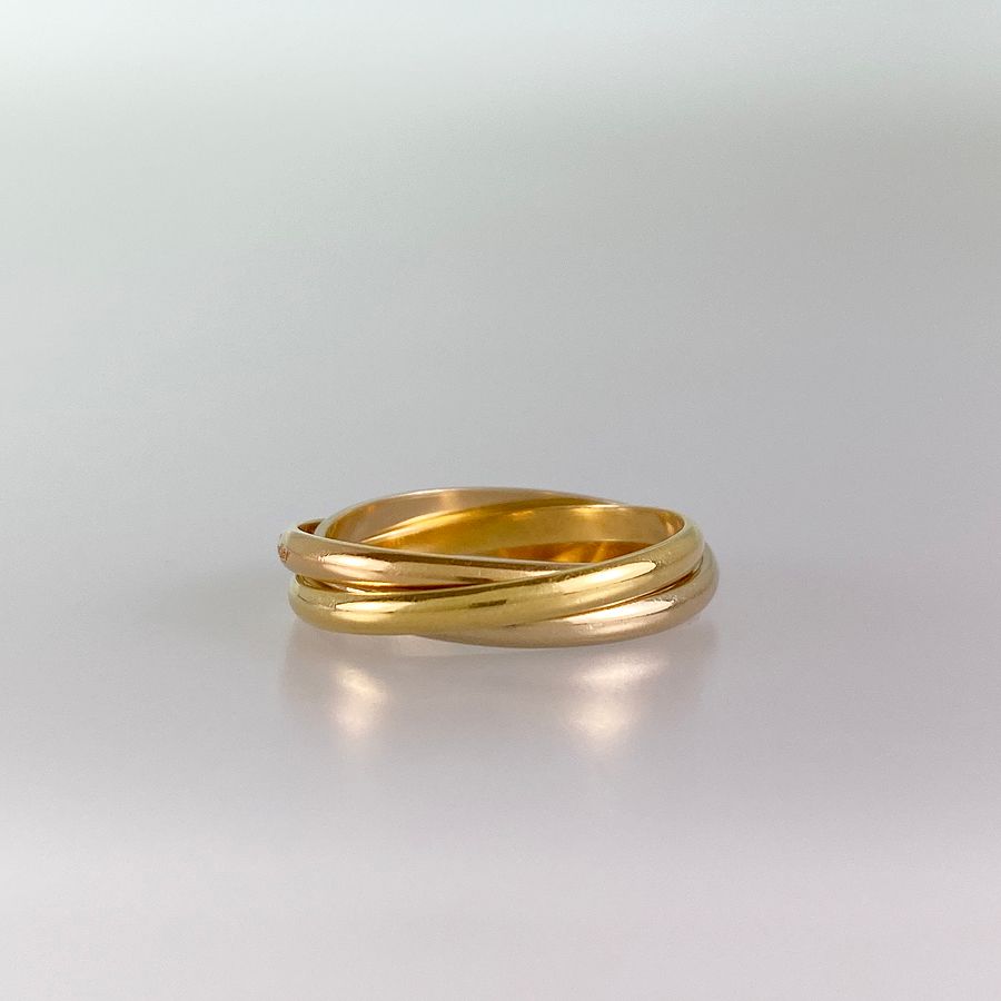 カルティエ Cartier トリニティ SM K18YG 15号(55) リング sst【中古