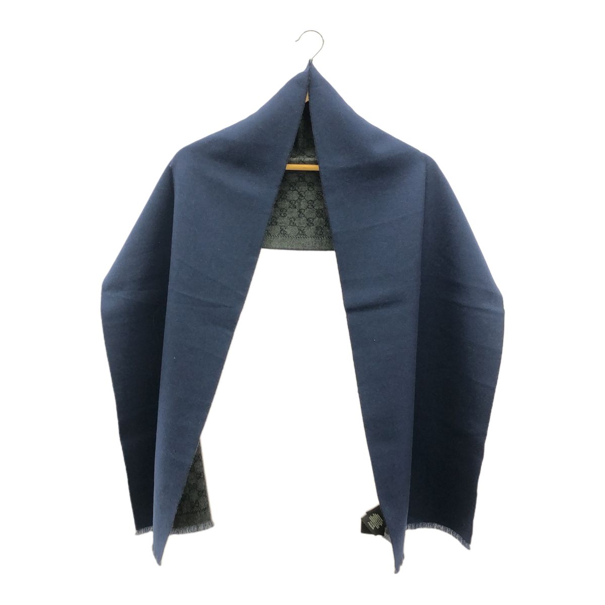 GUCCI グッチ マフラー GGジャカード ウール GG柄 グレー