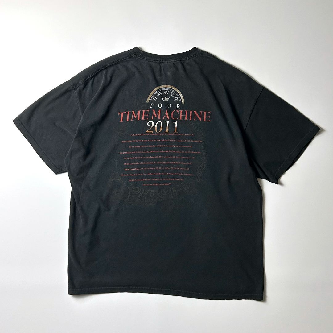 Rush タイムマシンツアー2011TシャツバンドT 希少 RUSH 2011 タイムマシーン ツアー 半袖Tシャツ 黒 XL