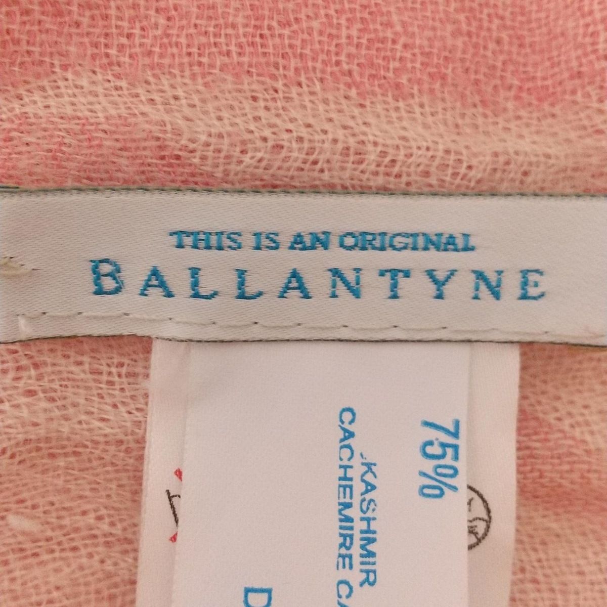 Ballantyne(バランタイン) ストール(ショール) - ピンク×アイボリー  