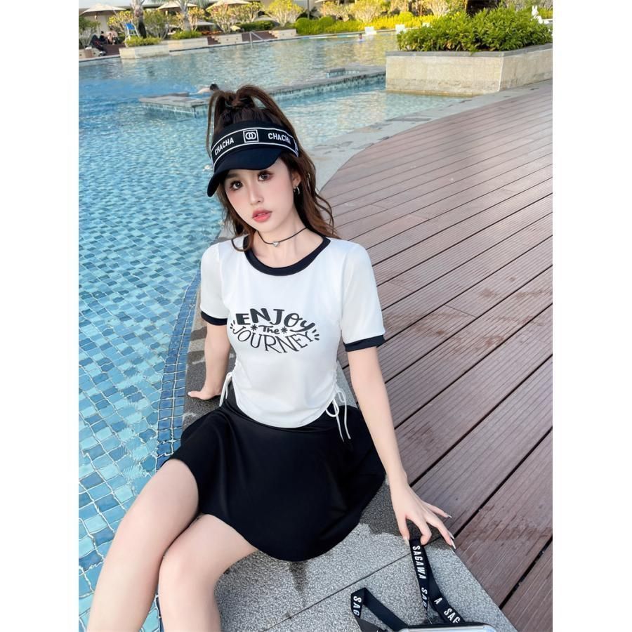 ジュニア 水着 女の子 上下セット 半袖 セパレート キッズ 130