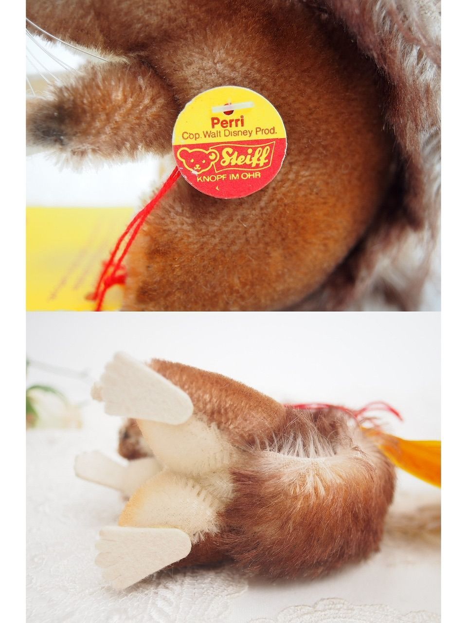 送料無料☆シュタイフ☆Perri Squirrel 12cm☆Disney Edition