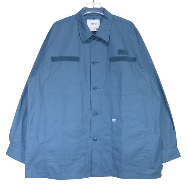 WTAPS ダブルタップス 25SS JMOD 01|LS|COTTON.RIPSTOP 251WVDT-SHM01 ジャングル ロングスリーブ コットン リップストップ シャツ ティール 長袖 サイズ04 XL mayk