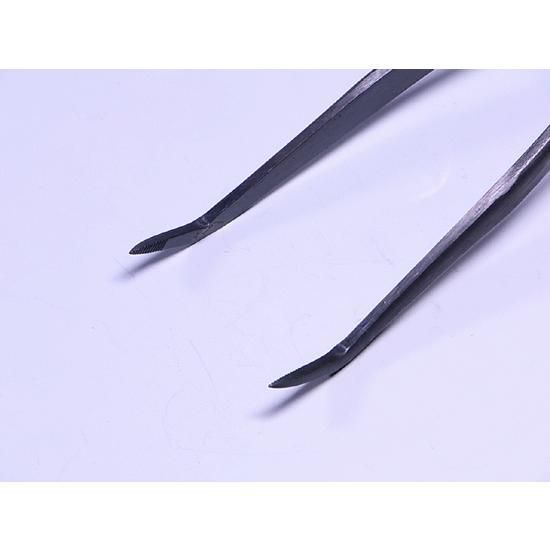 盆栽道具 鍛造ピンセット 曲 全長200mm No.63A 植木 庭木 兼進作