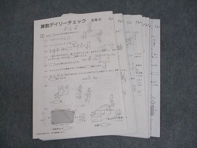 SAPIX サピックス 小6 算数デイリーチェック 01～06/10～20
