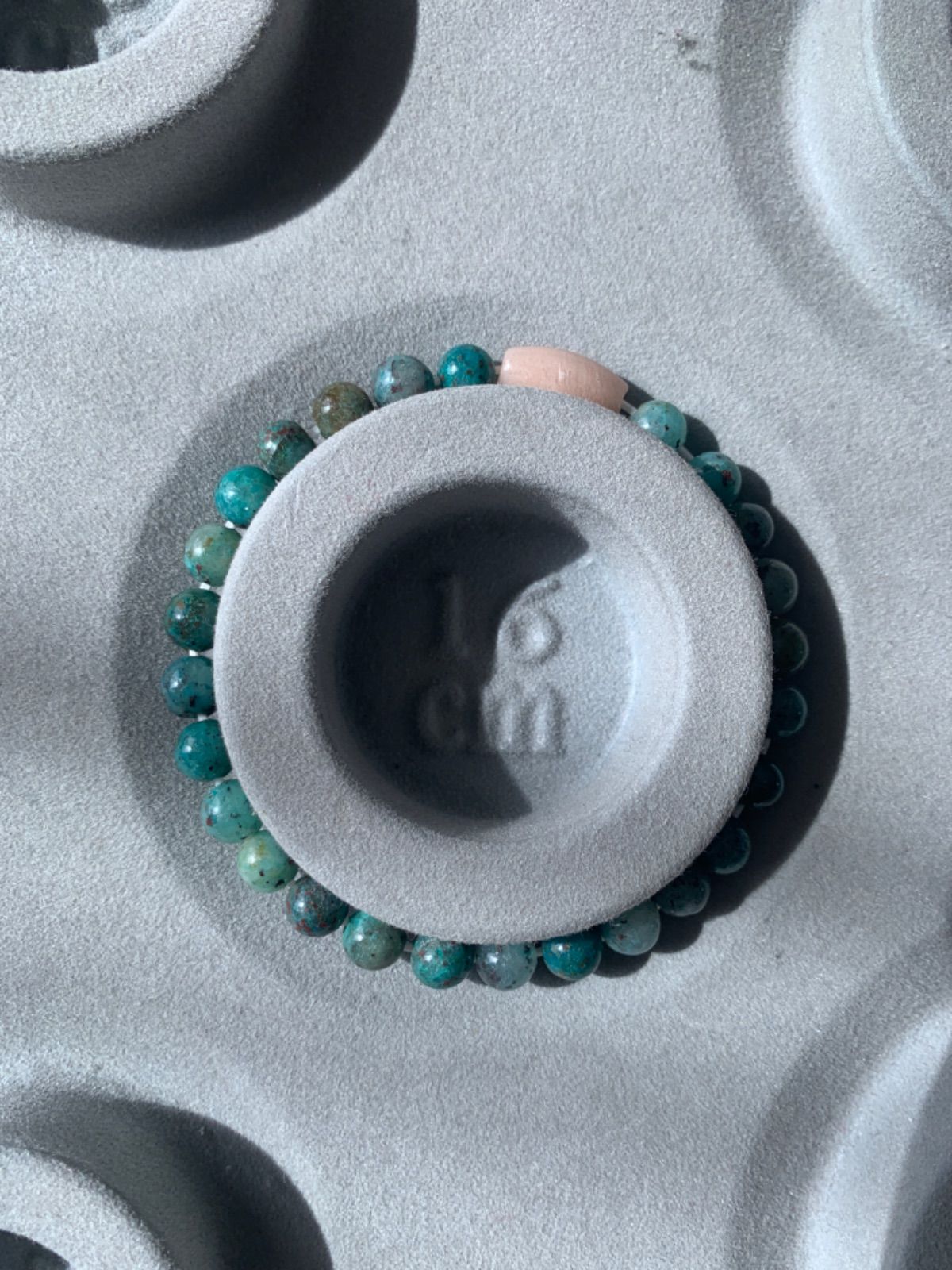 18.天然石ピンクムーンストーンとキュープライトブレスレット