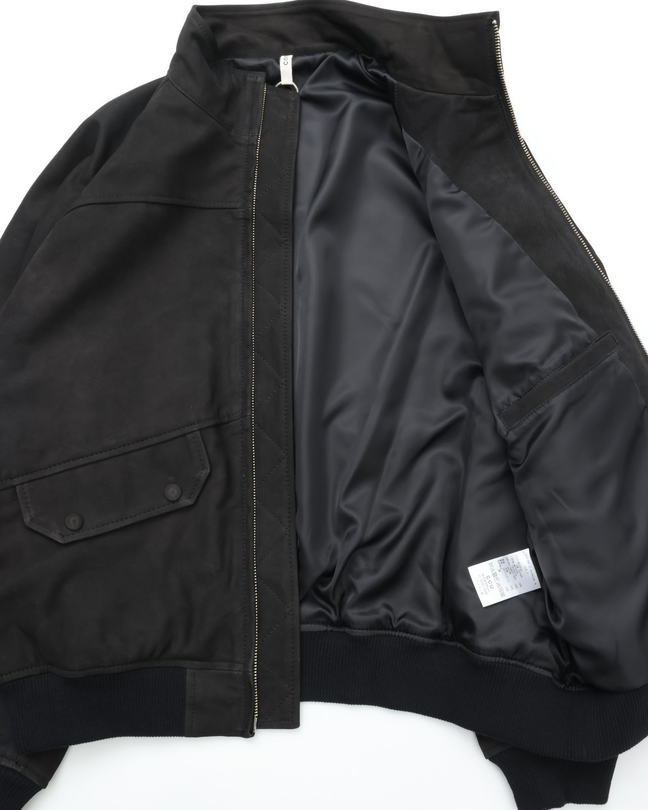 CCU シーシーユー HIGH NECK BLOUSON COW LEATHER ハイネック ブルゾン 