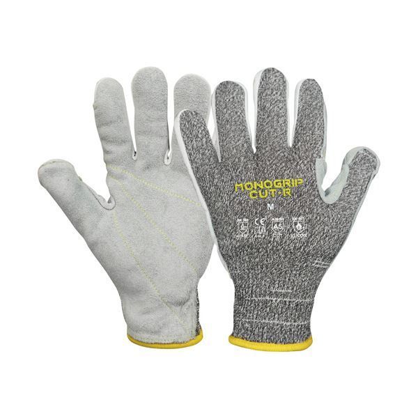 〔まとめ〕 ケイワーク monotek モノグリップカットR 杢グレー Mサイズ CR-01-M 1双 〔×3セット〕