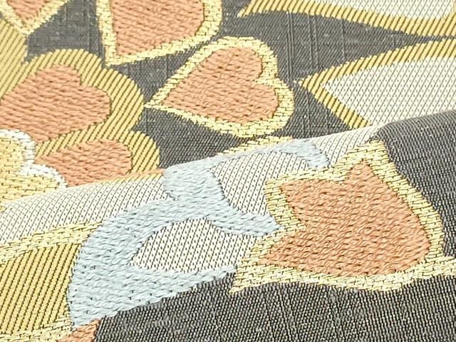 平和屋着物○京の匠日展作家 丹下雄介 六通柄袋帯 紬地 更紗花唐草文