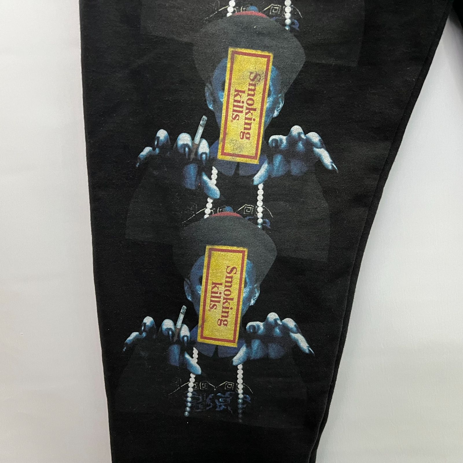 中古品】 FR2 エフアールツー キョンシー スウェットパンツ 兎 黒 L  