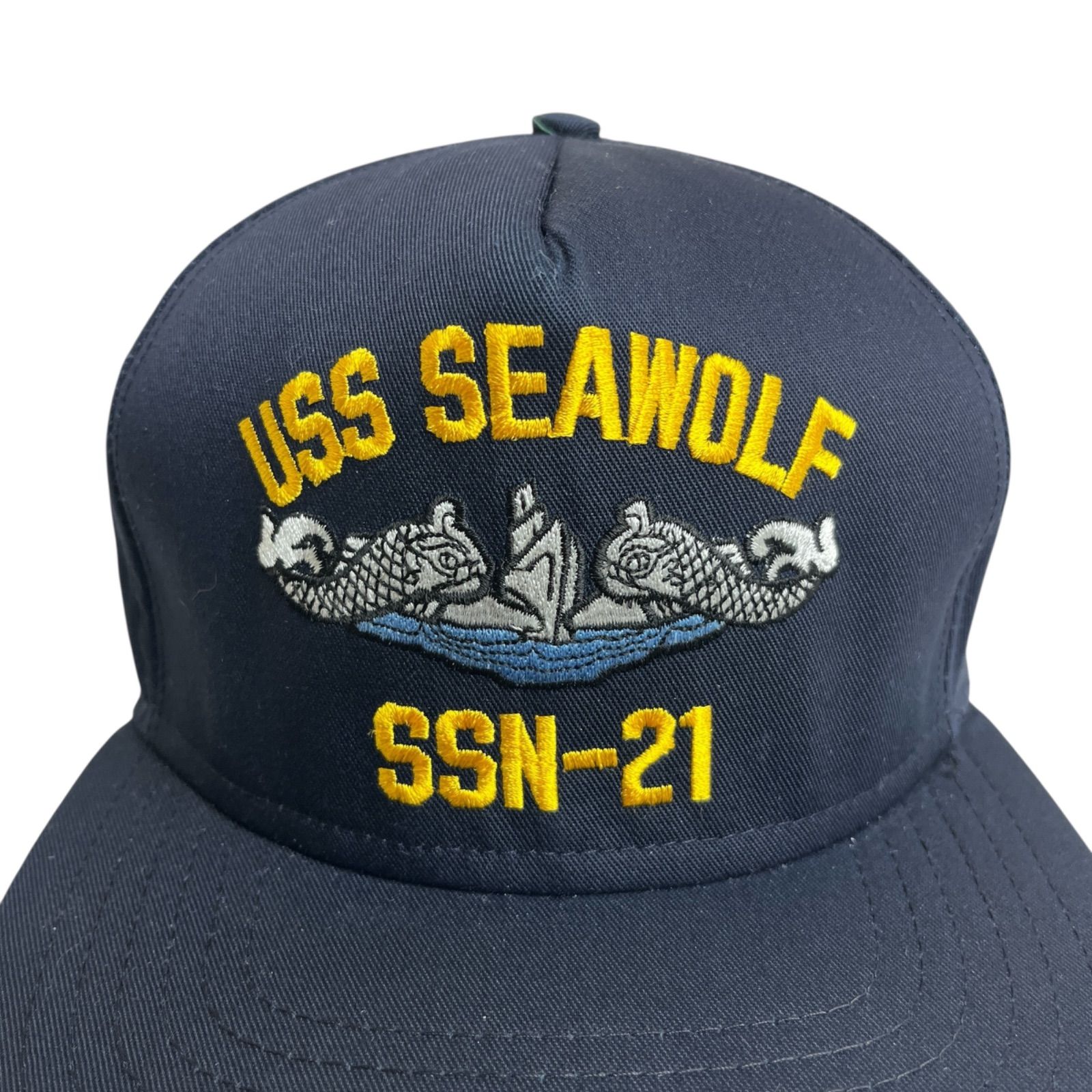 【激レア】米海軍　シーウルフ　キャップ キャップ/帽子】アメリカ製 USS SEAWOLF (ユーエスエスシーウルフ) SSN