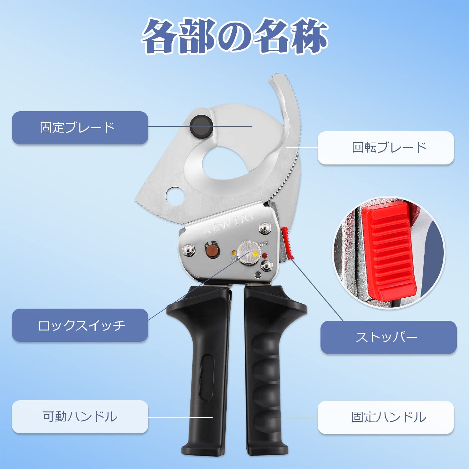 な持ち手 ケーブルシザース