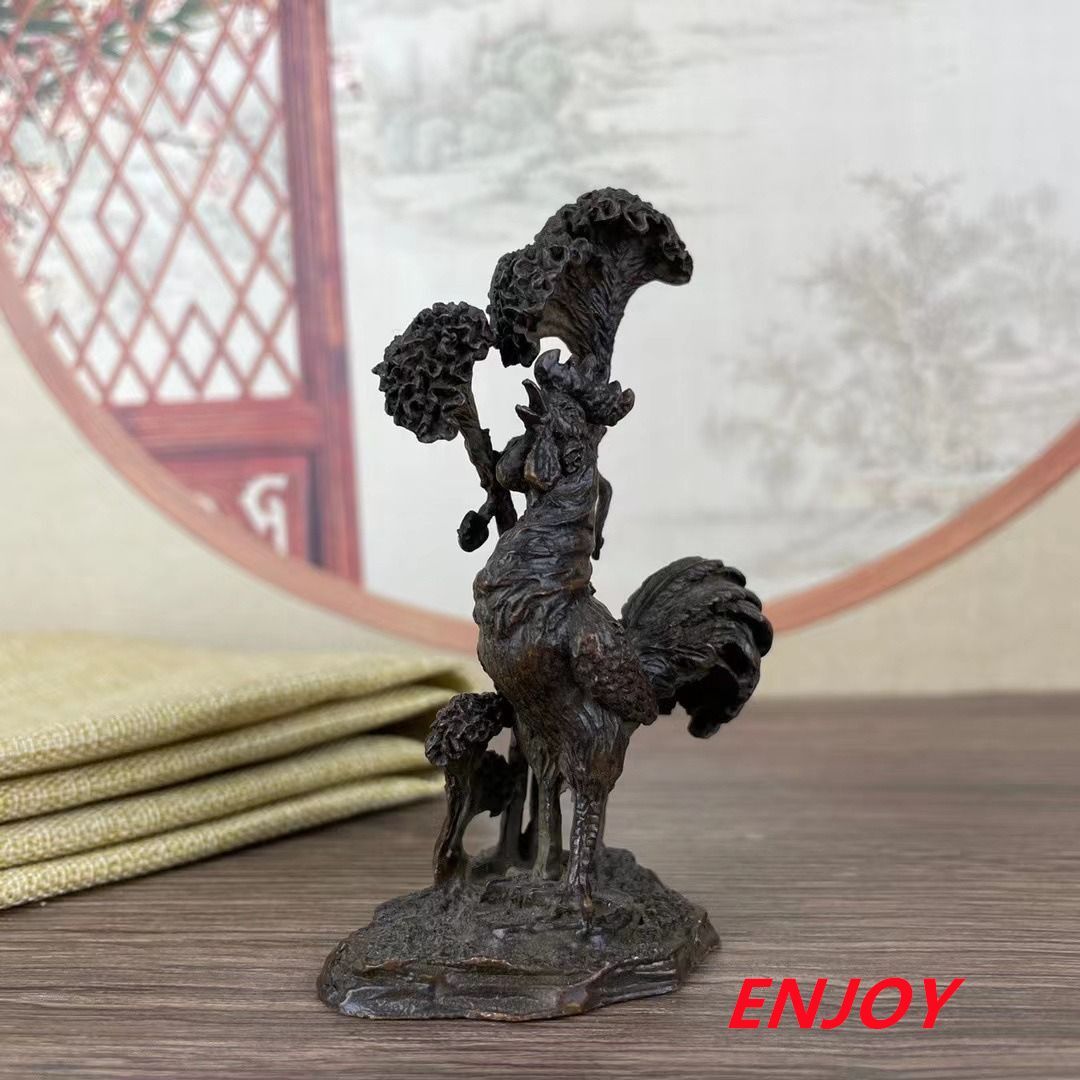 鉄製　置物　鶏　縁起物 鉄製 置物 鶏 縁起物 - メルカリ