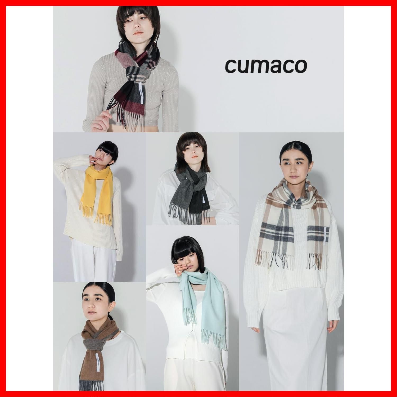 ユニセックス メンズ レディース 180 cm×30 cm チェック柄 大判 無地 マフラー ストール ウール C-T 1011 B カシミヤ C-F 0511 cumaco