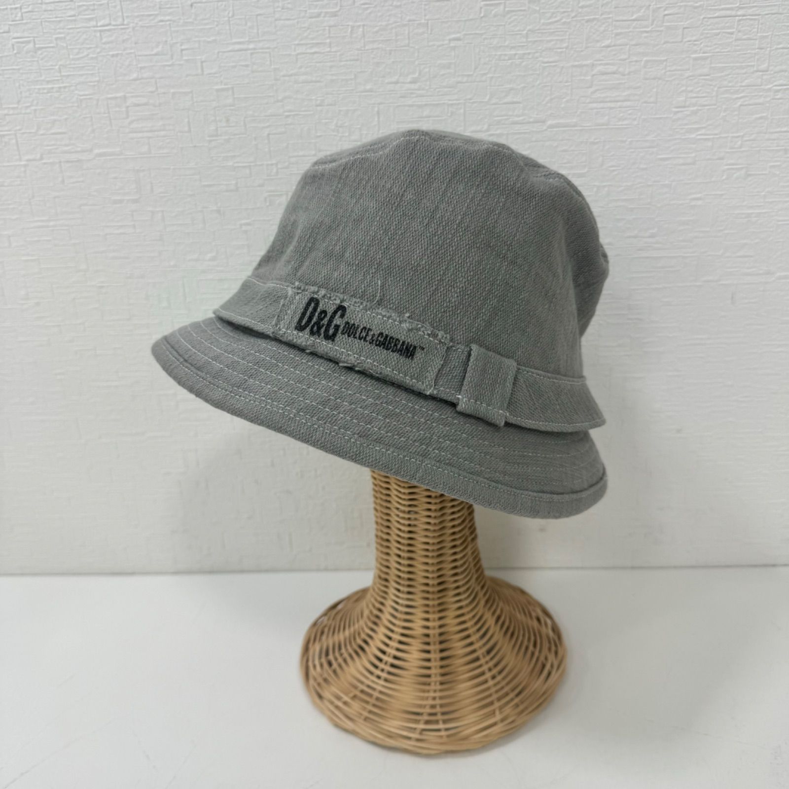 美品 ドルチェアンドガッバーナ ドルガバ バケットハット バケハ グリーン 花柄 DOLCE＆GABBANA D&G ドルチェアンドガッバーナ ドルガバ
