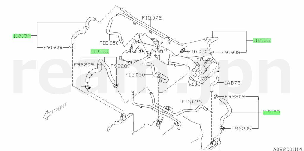 新品未使用 スバル純正 インプレッサ GDB ブローバイホース 4点セット  