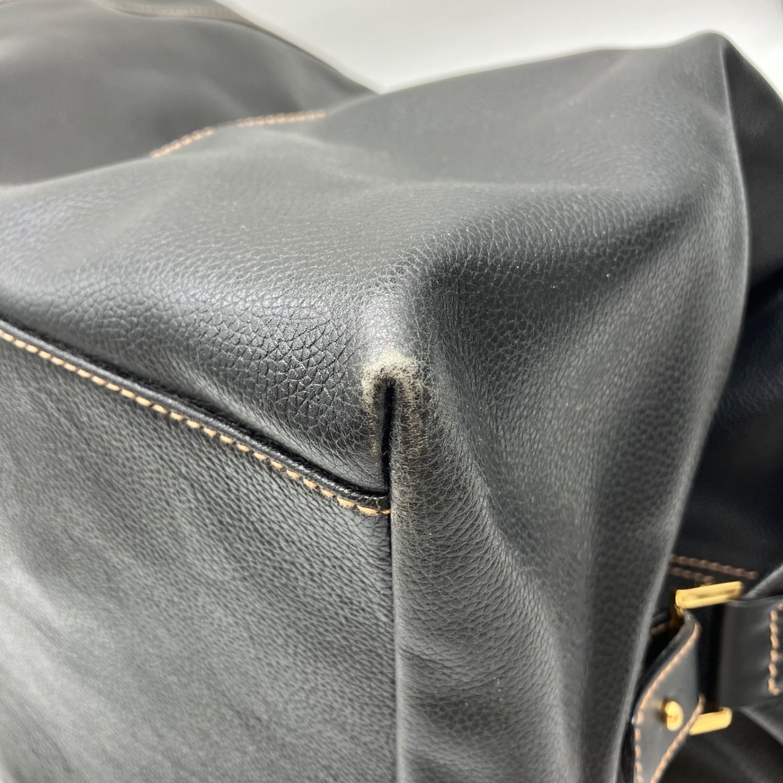 お買い得】Dunhill ボストンバッグ レザー ブラック系 保存袋