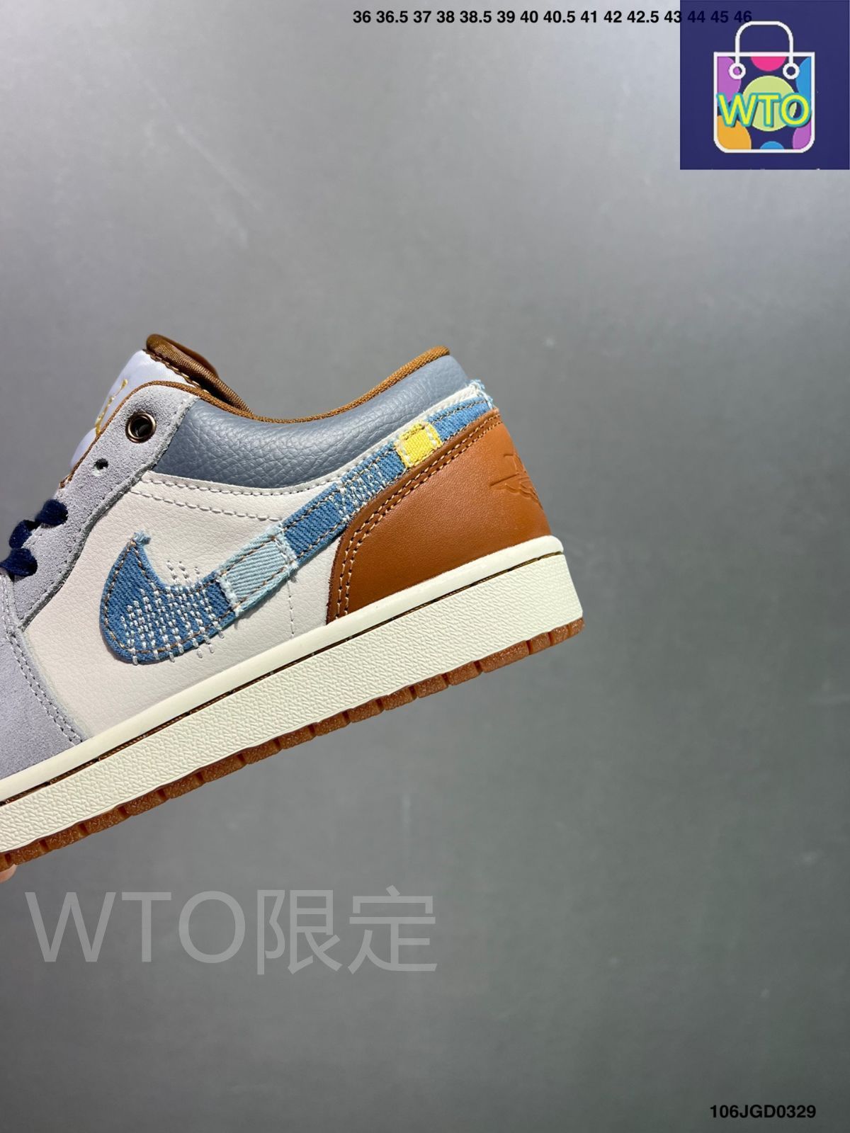 全新未使用Air Jordan 1 Low 553558 106JGD0329 新しい色づかい