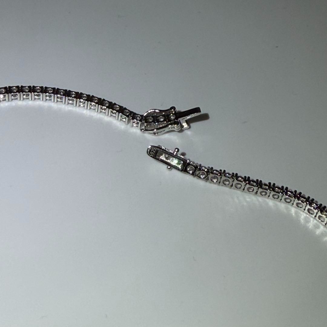 モアサナイト テニスネックレス 3mm 40cm シルバー925 - メルカリ