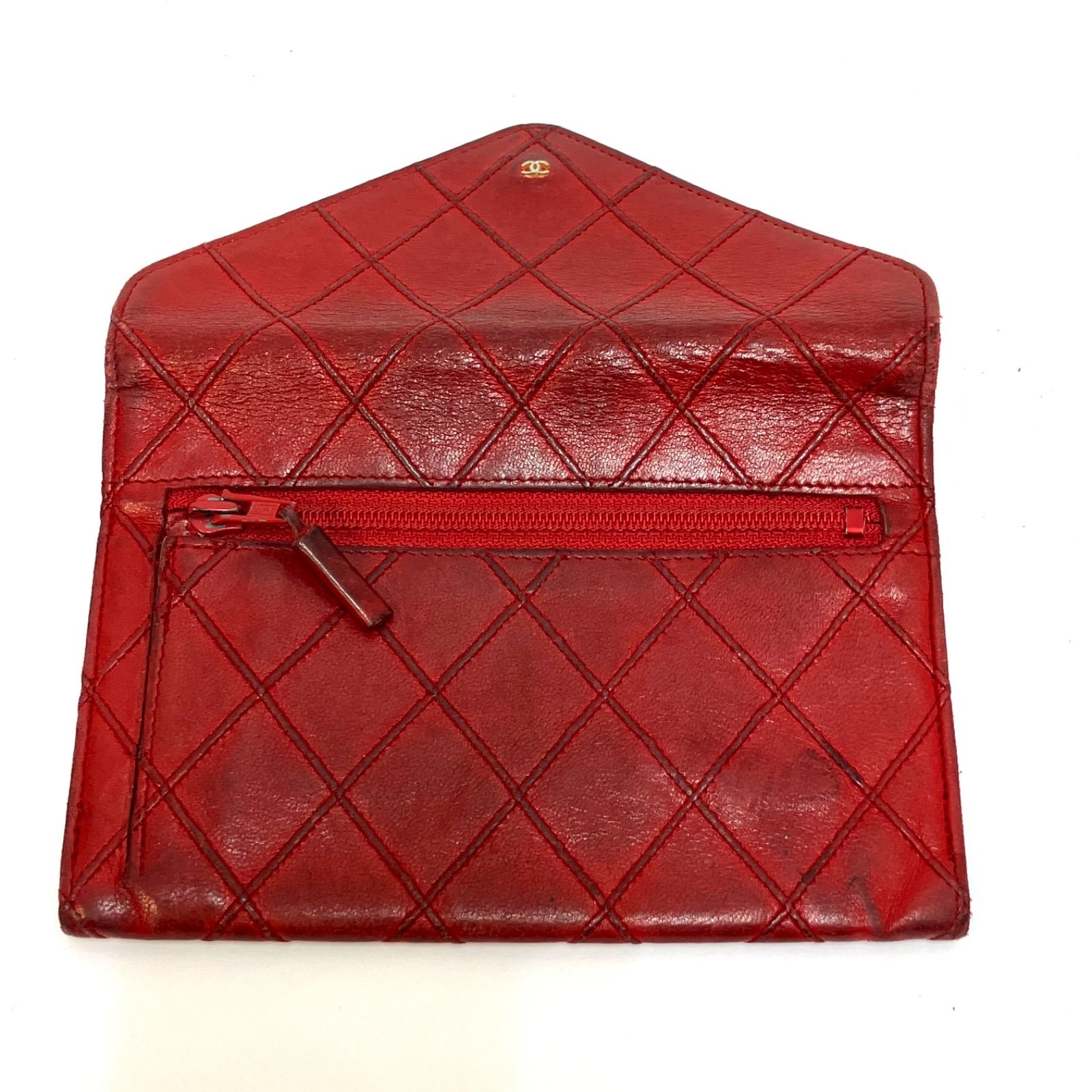 CHANEL＊シャネル ビコローレ 二つ折り財布 フランス製 ココマーク 