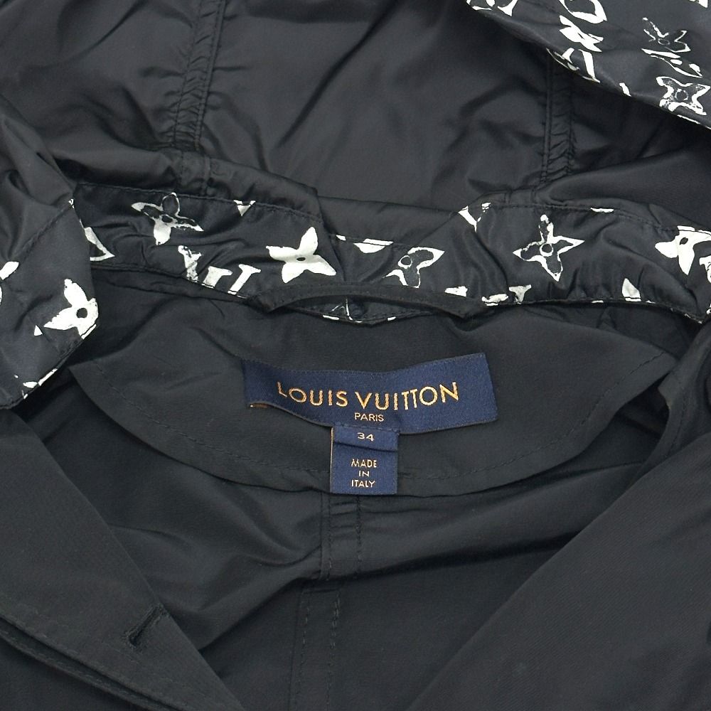LOUIS VUITTON ルイヴィトン FIOW26FBP ショートフーデットパーカー  ブルゾン 22Ｗ パーカー ブラック レディース【中古】 LOUIS VUITTON - ルイヴィトン LOUIS VUITTON ショート