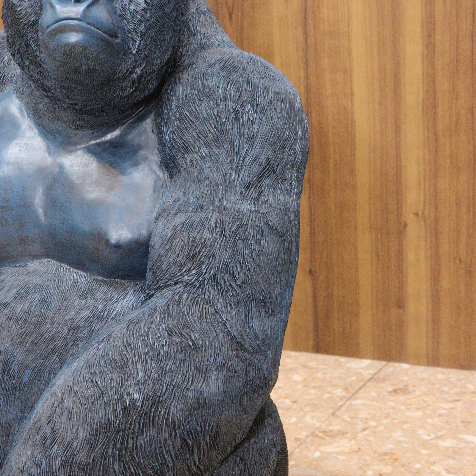 ゴリラ 91cm ブラック オブジェ 置物 コング リアル アニマ ルオブジェ