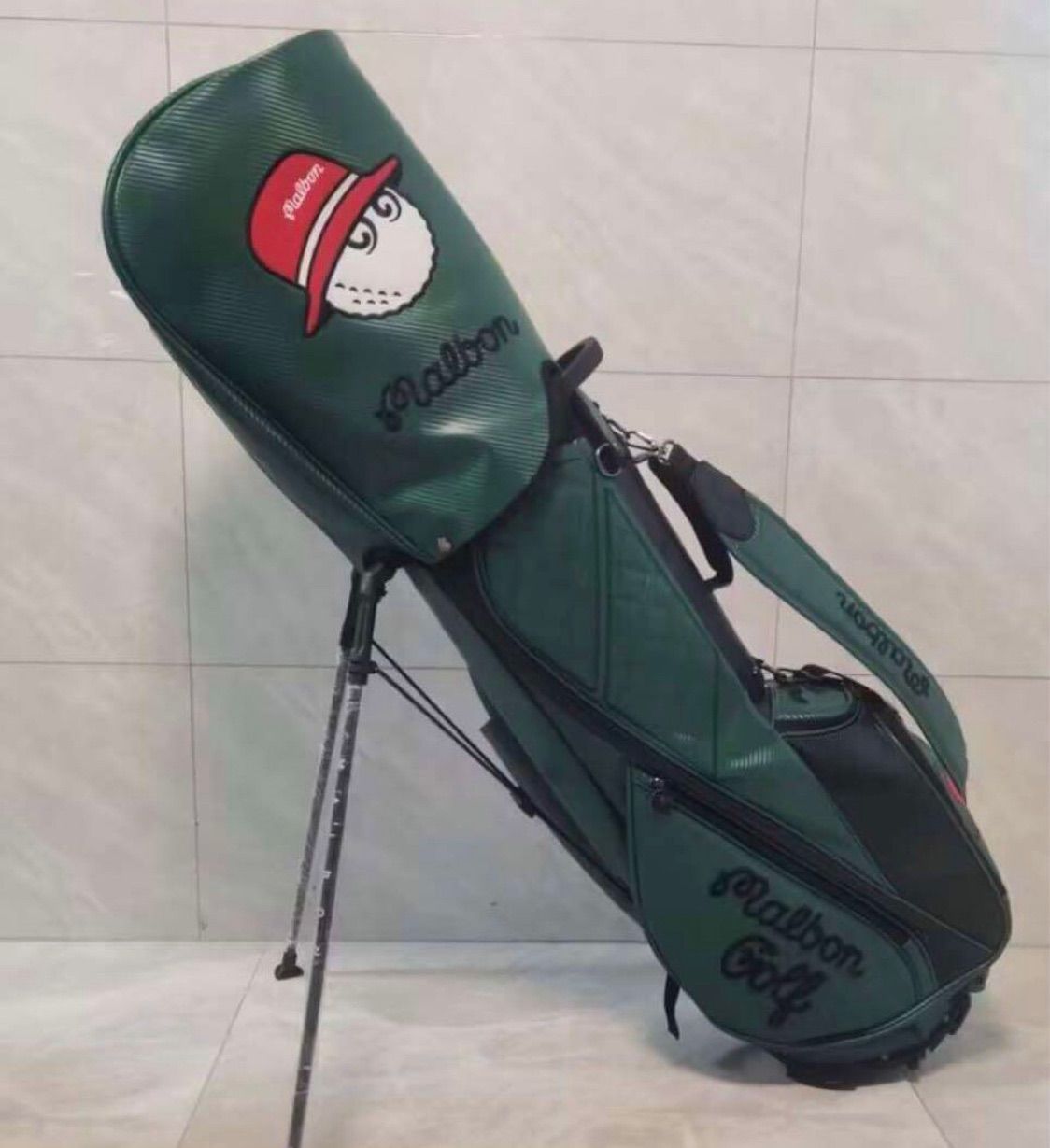 Malbon golf マルボン ゴルフ キャディバッグ キャスター型 グリーン Malbon golfマルボン キャディバッグ スタンド式 グリーンゴルフ