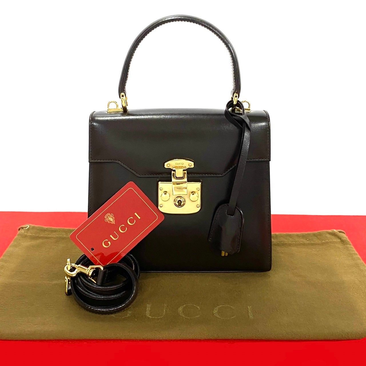 ほぼ未使用 GUCCI グッチ オールドグッチ ヴィンテージ レディロック  