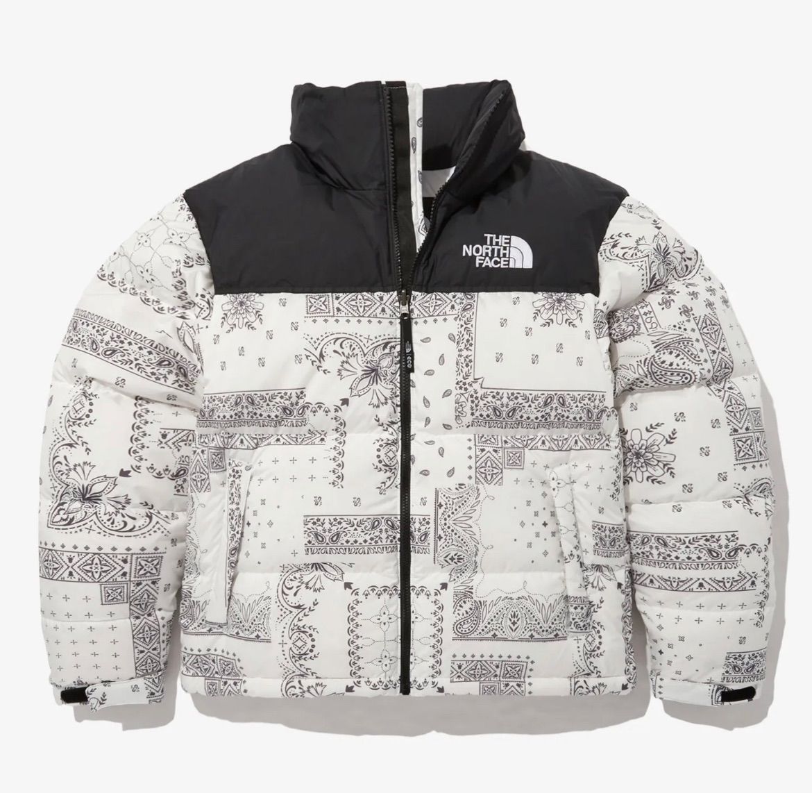 THE NORTH FACE ヌプシ ホワイトレーベル グースダウン ペイズリー柄