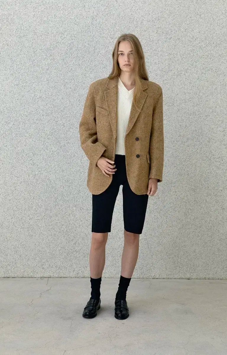 tetuモヘア ハンドメイド ベージュ ジャケット