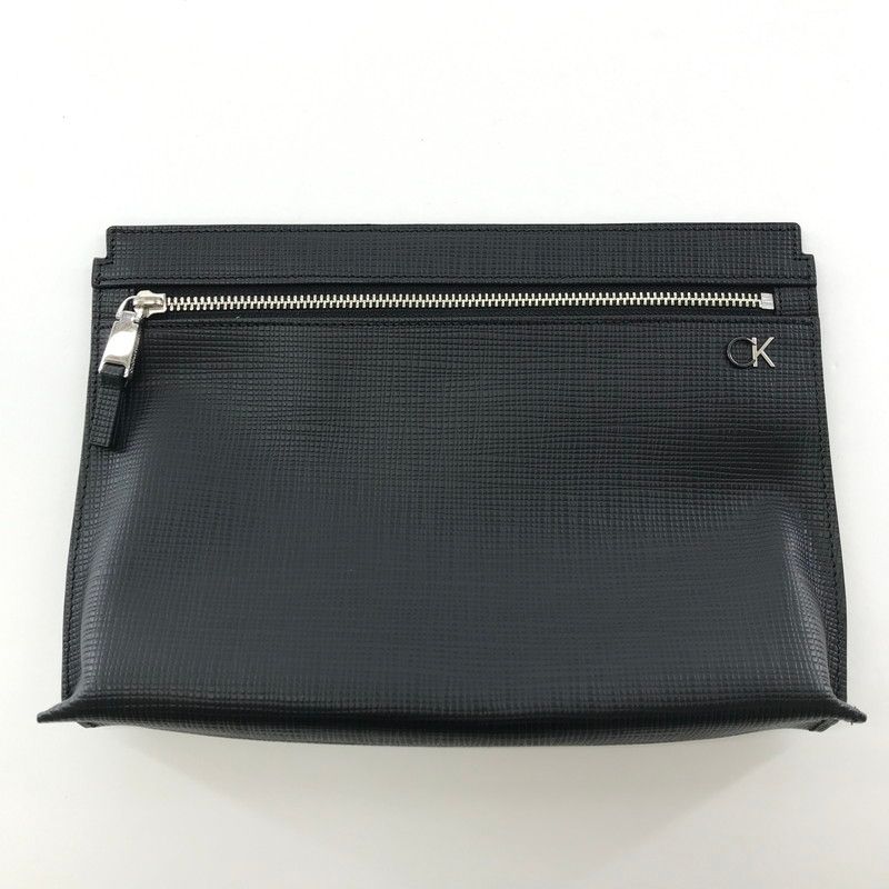 中古品】 CALVIN KLEIN カルバンクライン クラッチ バッグ カバン 牛革 