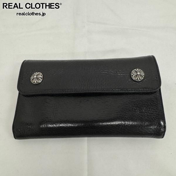 インボイス有り CHROME HEARTS|クロムハーツ WAVE|ウェーブウォレット クロスボタン|長財布