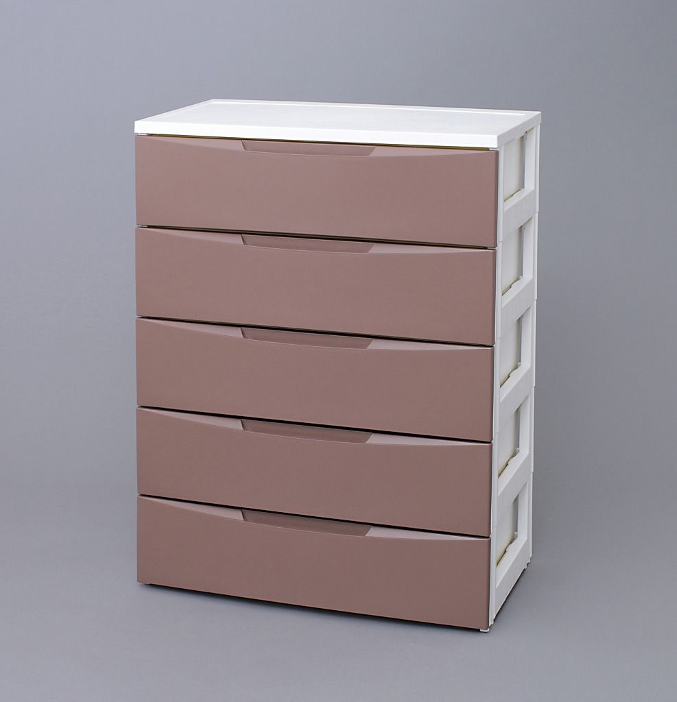 アイリスオーヤマ チェスト ルーム 5段 幅72×奥行41.5×高さ99.5cm ホワイト ブラウン RC-725 IRIS OHYAMA