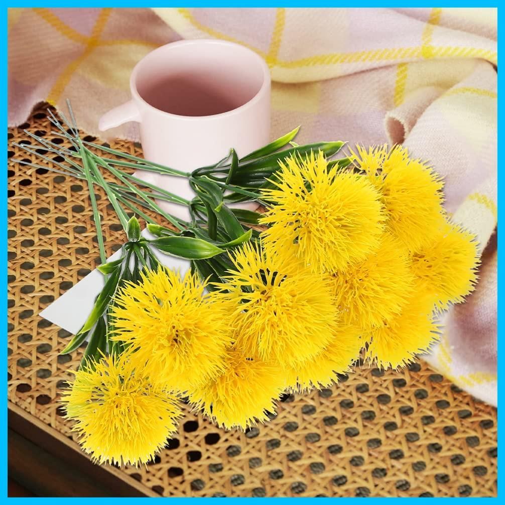 造花 たんぽぽ インテリア 花束 オーナメント 観葉植物 アートフラワー ブーケ 12本 プレゼント 開店祝い 誕生日 お見舞い 感謝 お礼 ウェディング ブーケ 結婚式