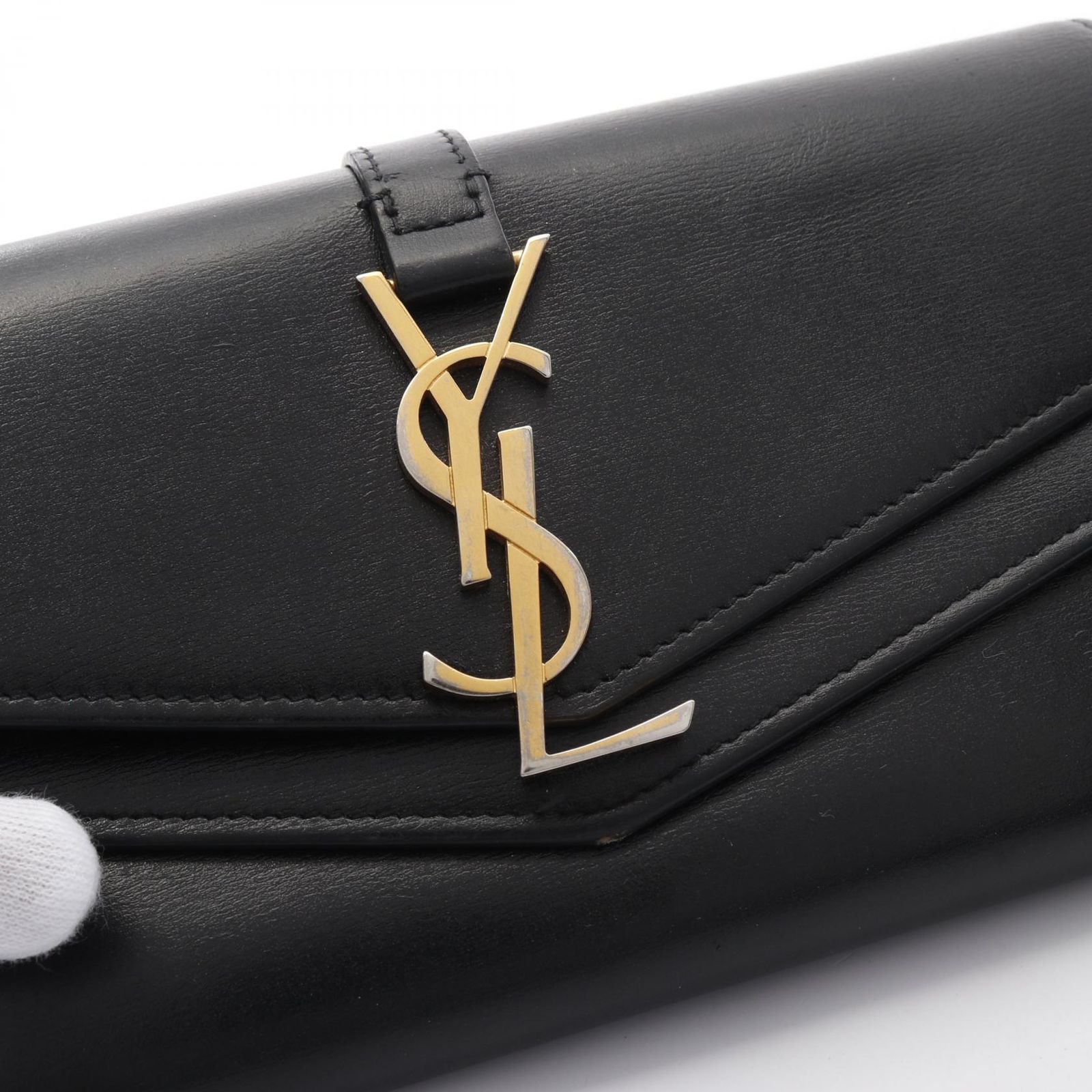 サンローランパリ SAINT LAURENT PARIS 二つ折り長財布 シュルピス 