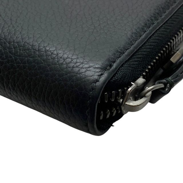 ブルガリ オクト 長財布 財布 ロングウォレット ラウンドファスナー レザー ブラック BVLGARI