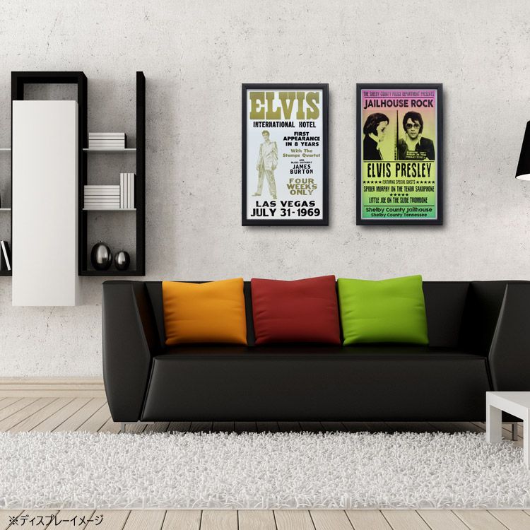 額入りバンドポスター エルビス・プレスリー JAILHOUSE ROCK サイズ：36.1&times;59cm ショープリント 輸入ポスター インテリア アメリカン雑貨