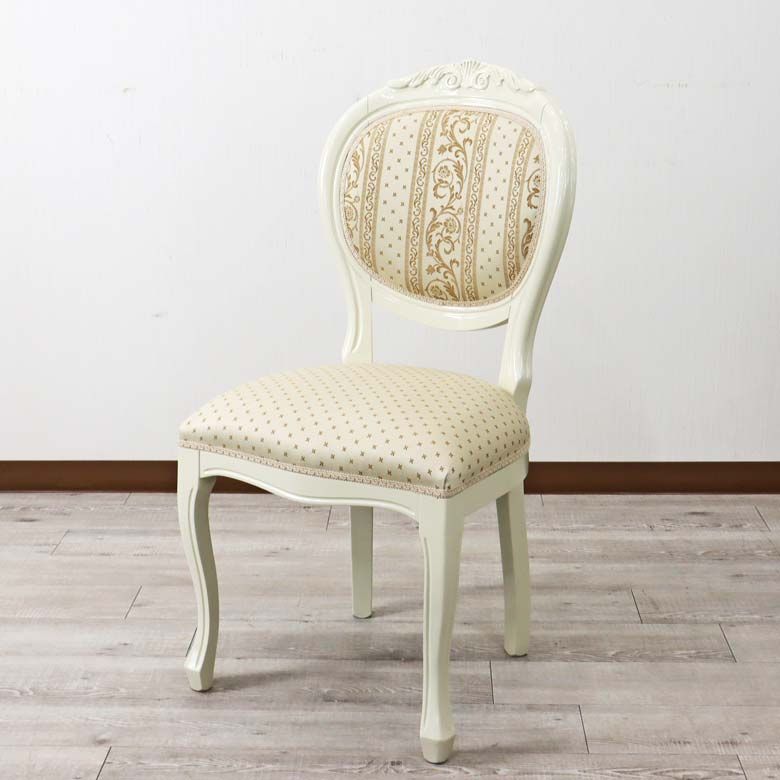 イタリア アーム付きチェア ベージュ ホワイト 猫脚 肘付 ダイニングチェア イタリア アーム付きチェア ベージュ ホワイト 猫脚 肘付 ダイニング