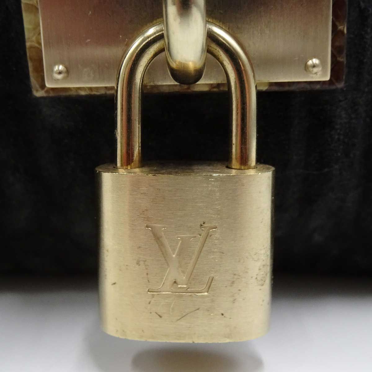 LOUISVUITTON ウィスパー スエード ハンドバッグ AA154 ルイ・ヴィトン ウィスパーGM ハンドバッグ スエード パイソン